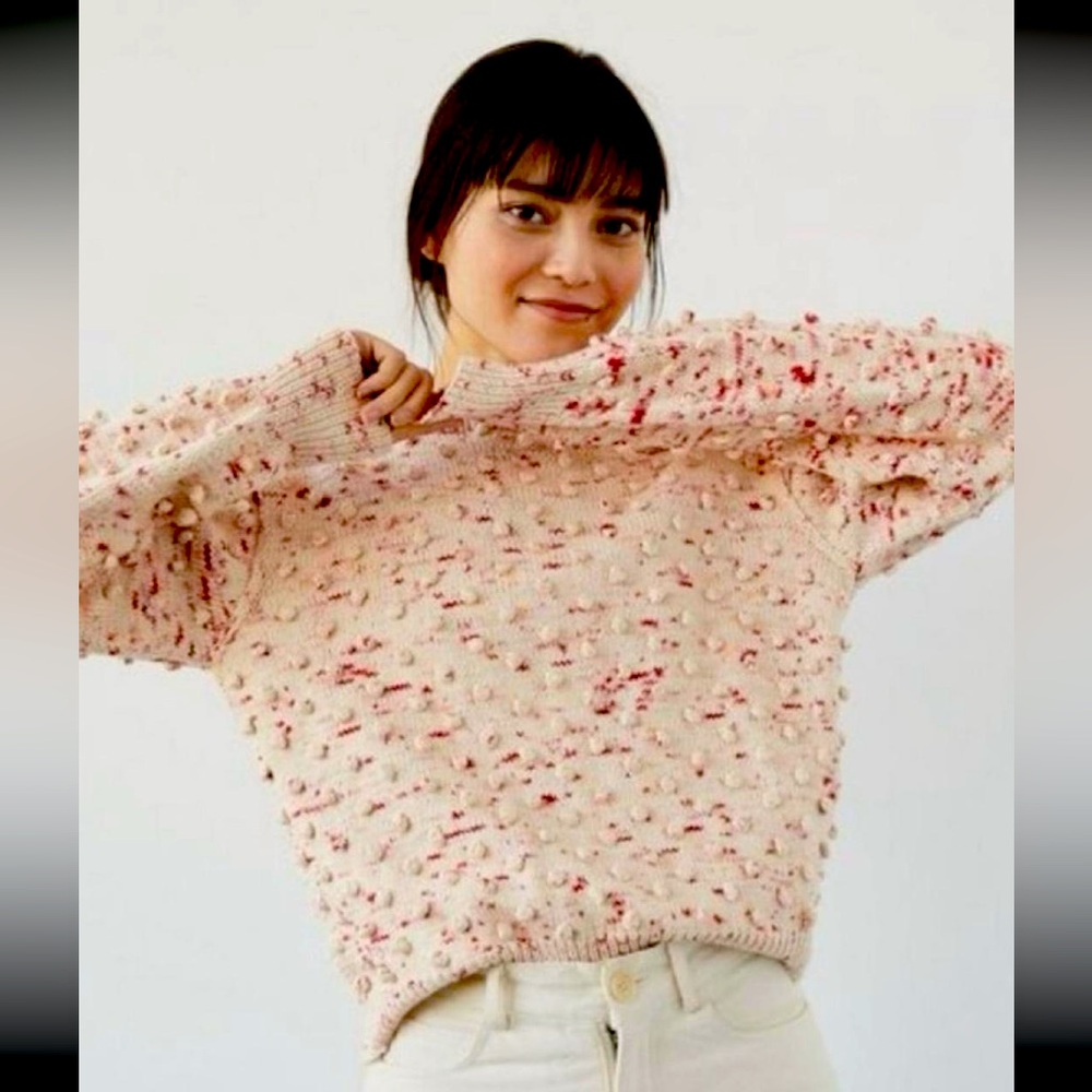 Misha & Puff Popcorn Crewneck Sweater Sz L